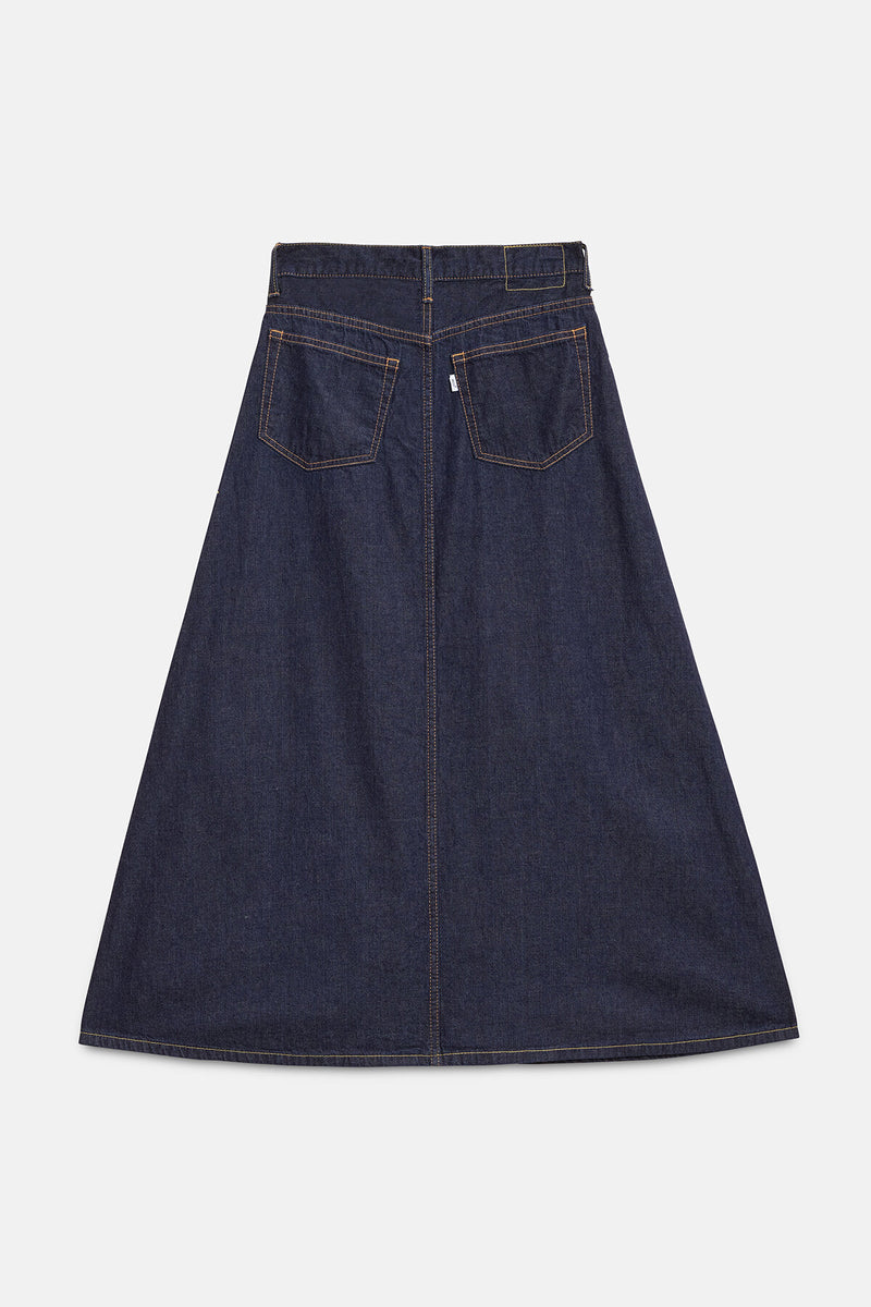 5 Pockets Denim Maxi Skirt