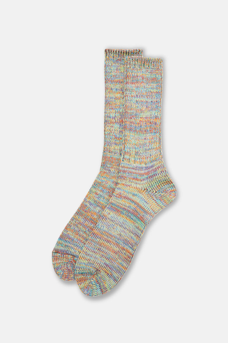 Multicolored ribbed socks