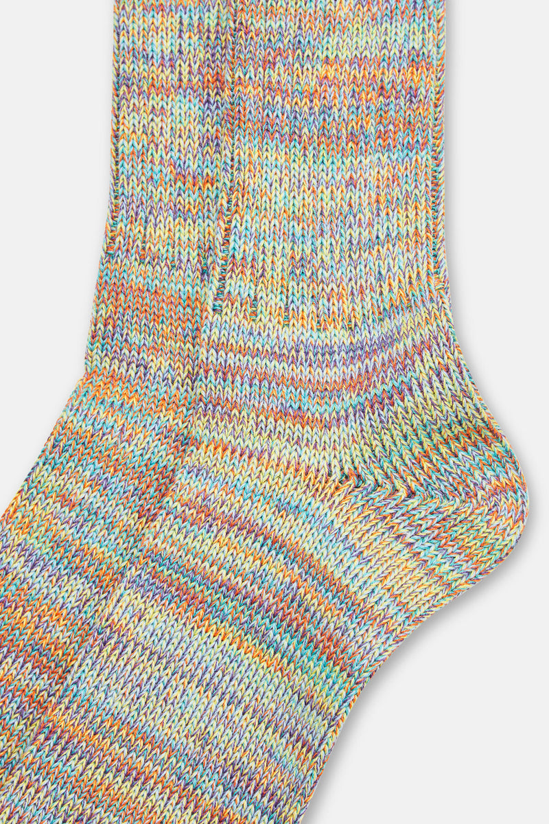 Multicolored ribbed socks