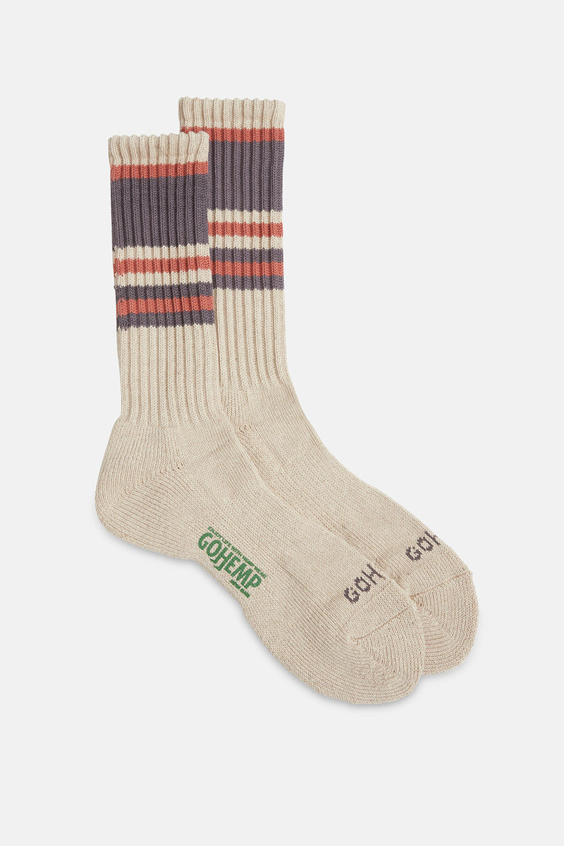 GH Random Stripe Pile Crew Socks