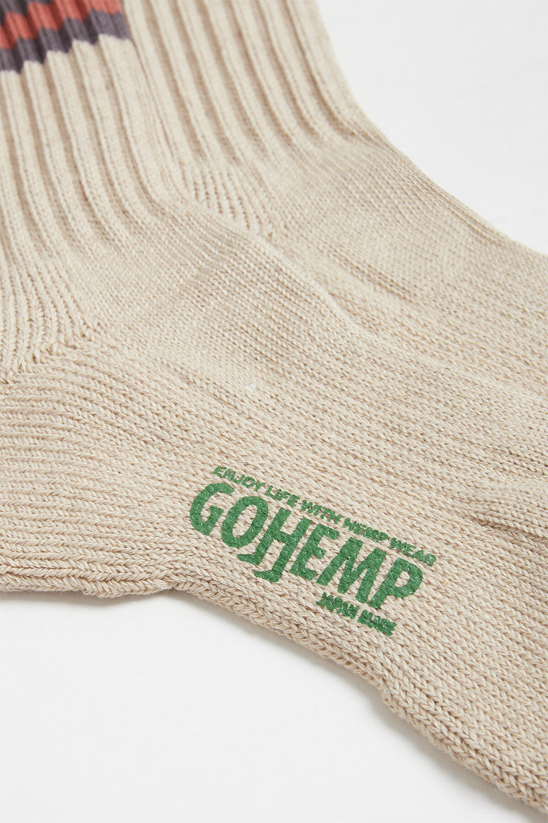 GH Random Stripe Pile Crew Socks