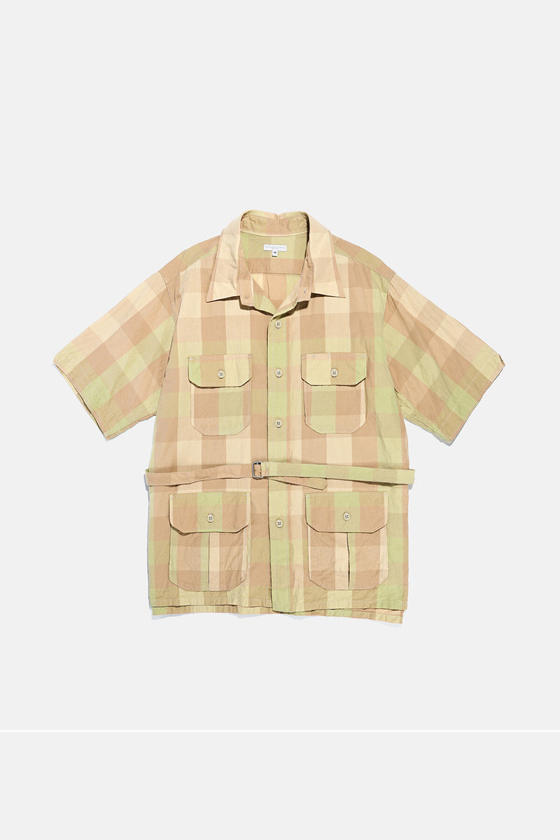 Short-sleeved check shirt
