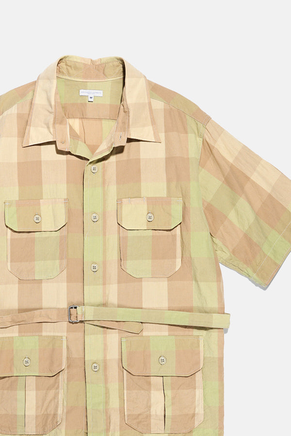 Short-sleeved check shirt