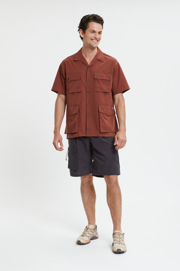 Short Sleeve Dot Air Utility Pocket