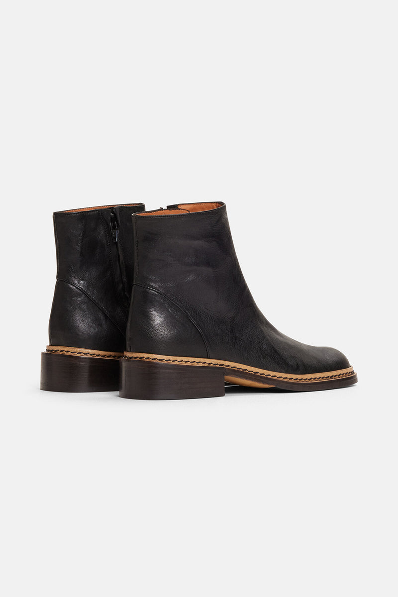 Bina Black Low Boots