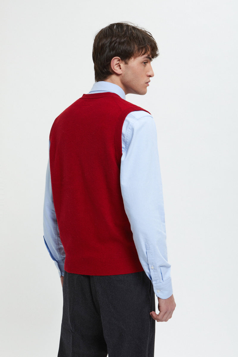 Button Knit Vest Solid