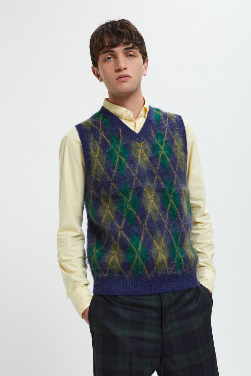 Argyle Vest Mohair