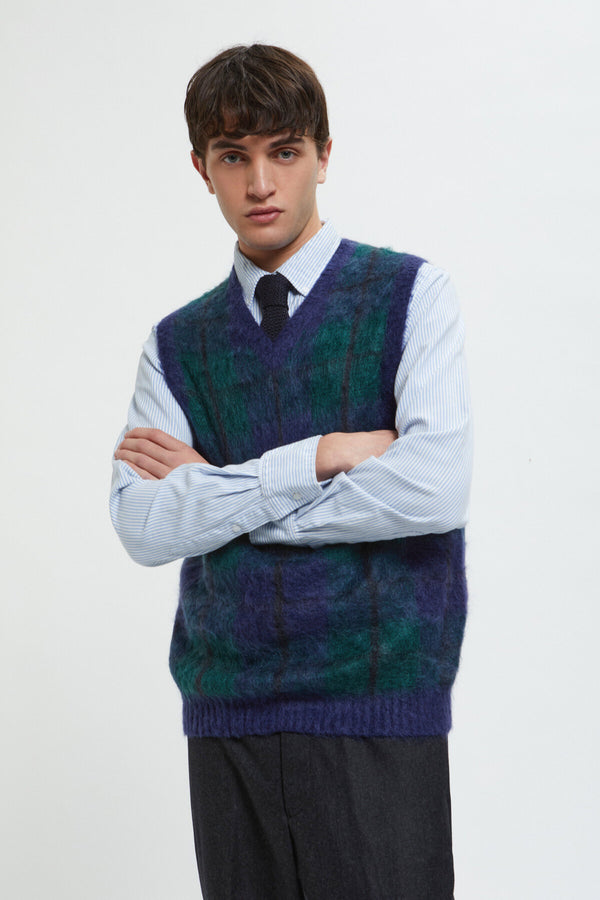 Check Vest Mohair