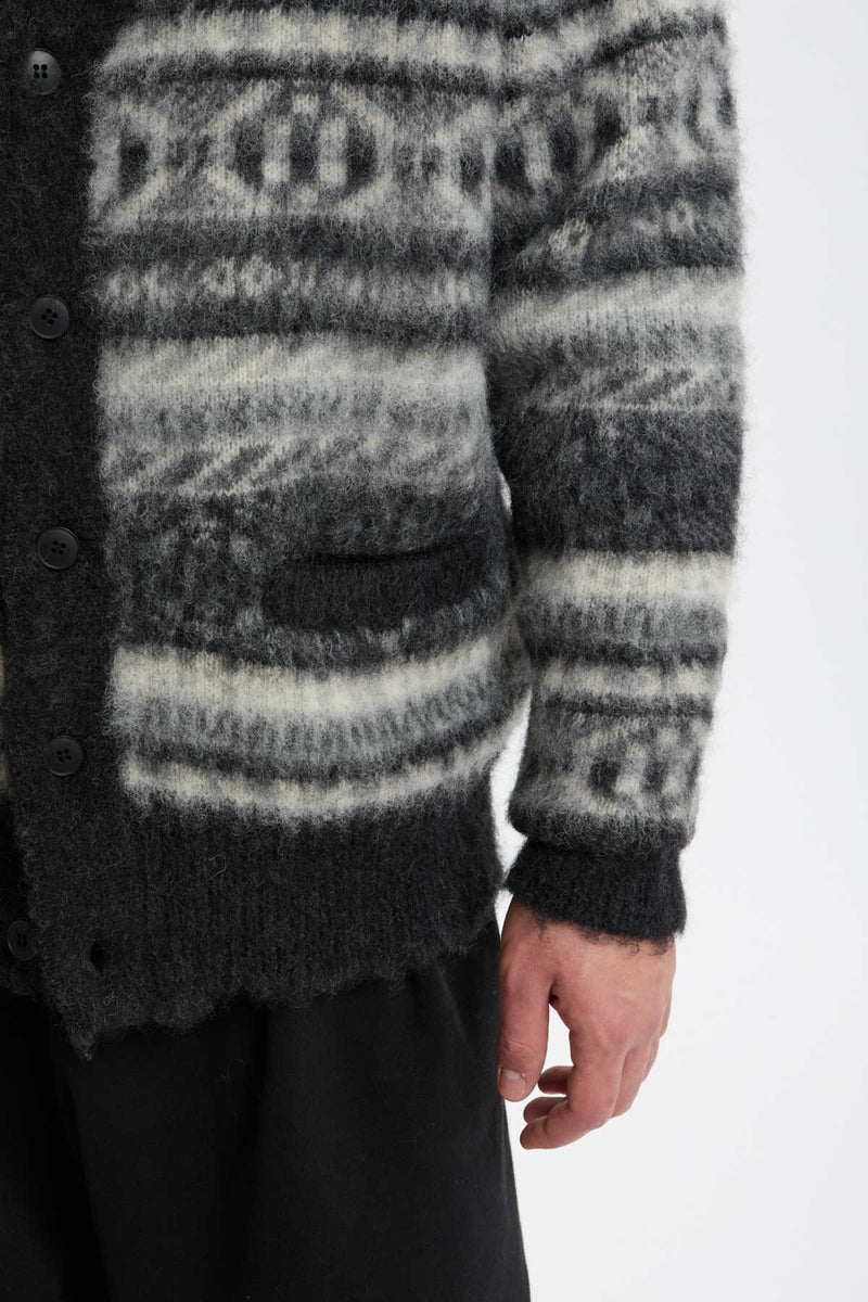 Shawl Collar Cardigan Shaggy