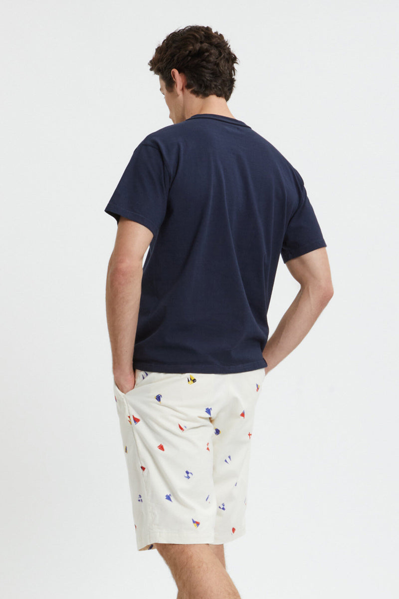 Shorts With Embroidery On Print