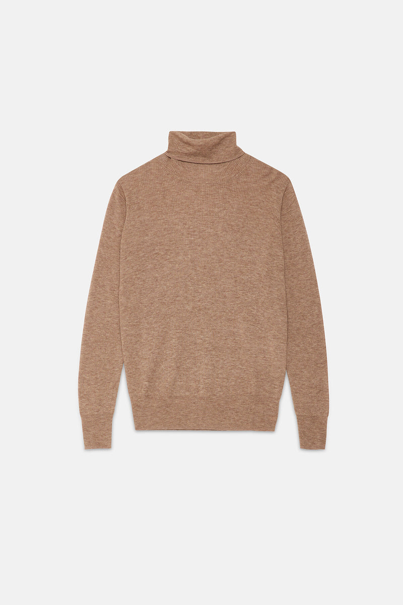 High Neck Rib Pullover