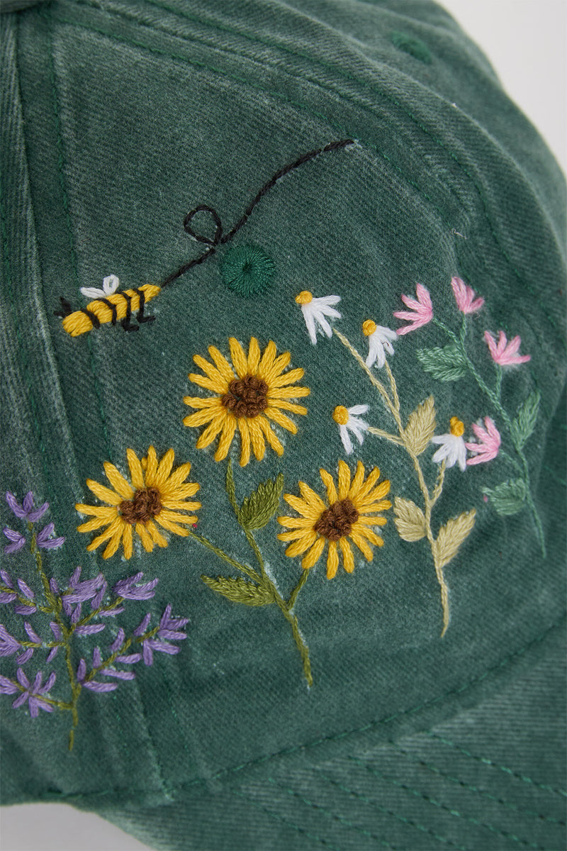 Baseball Cap with flowers
