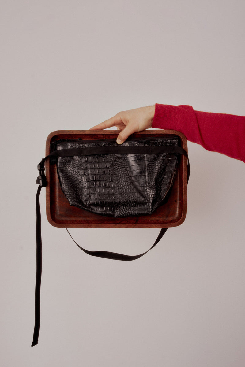 Fannypack Crossbody Black Coco Vegan Leather