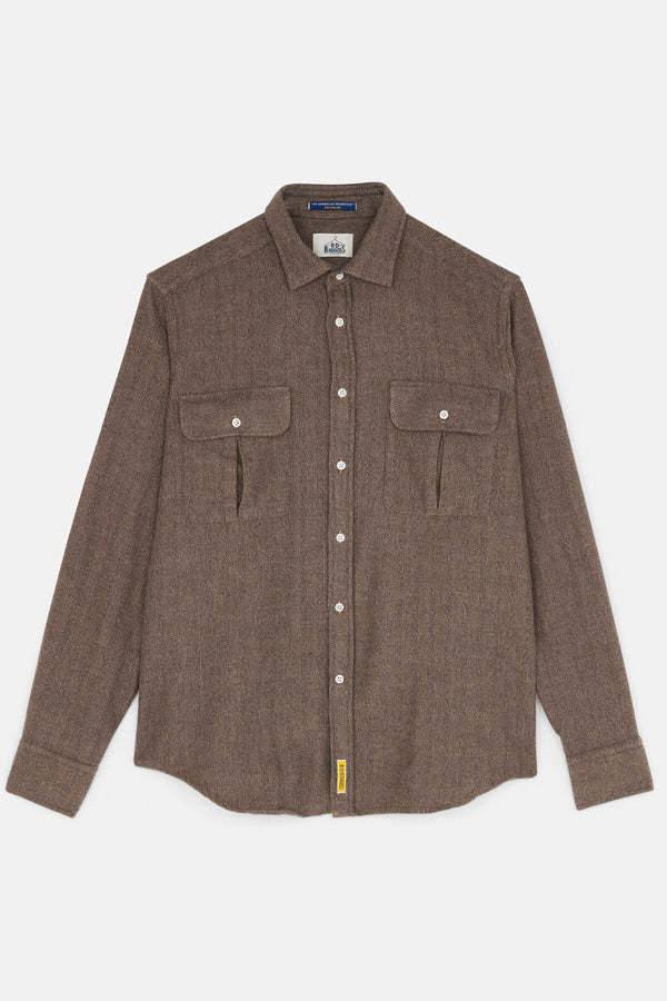 Bradford shirt with herringbone pattern