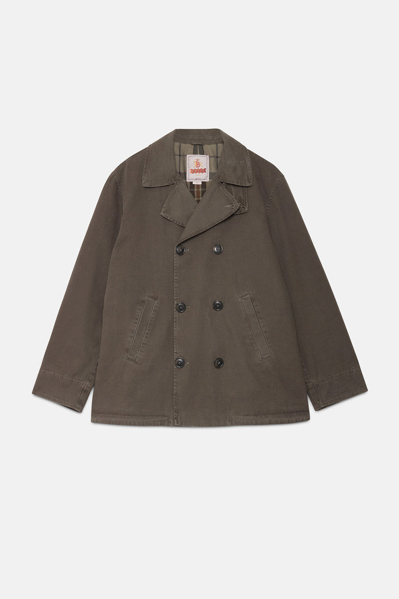 Canvas Garment Dyed Peacoat