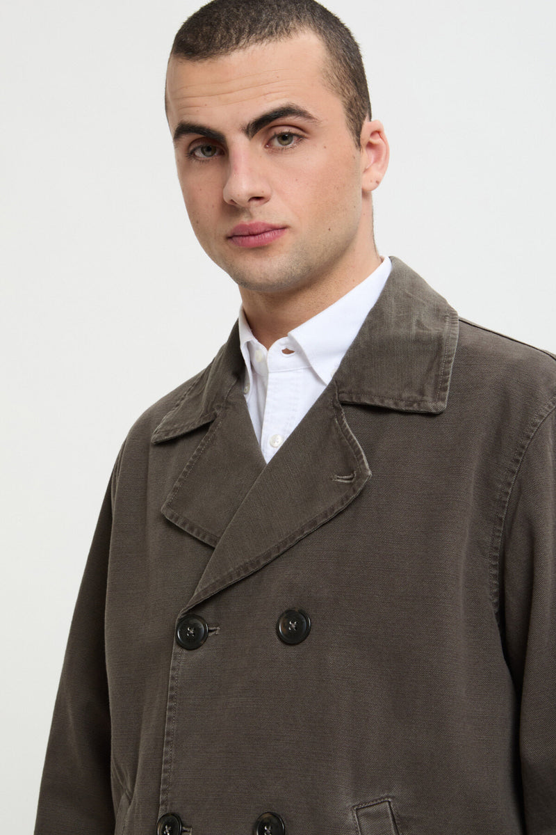 Canvas Garment Dyed Peacoat
