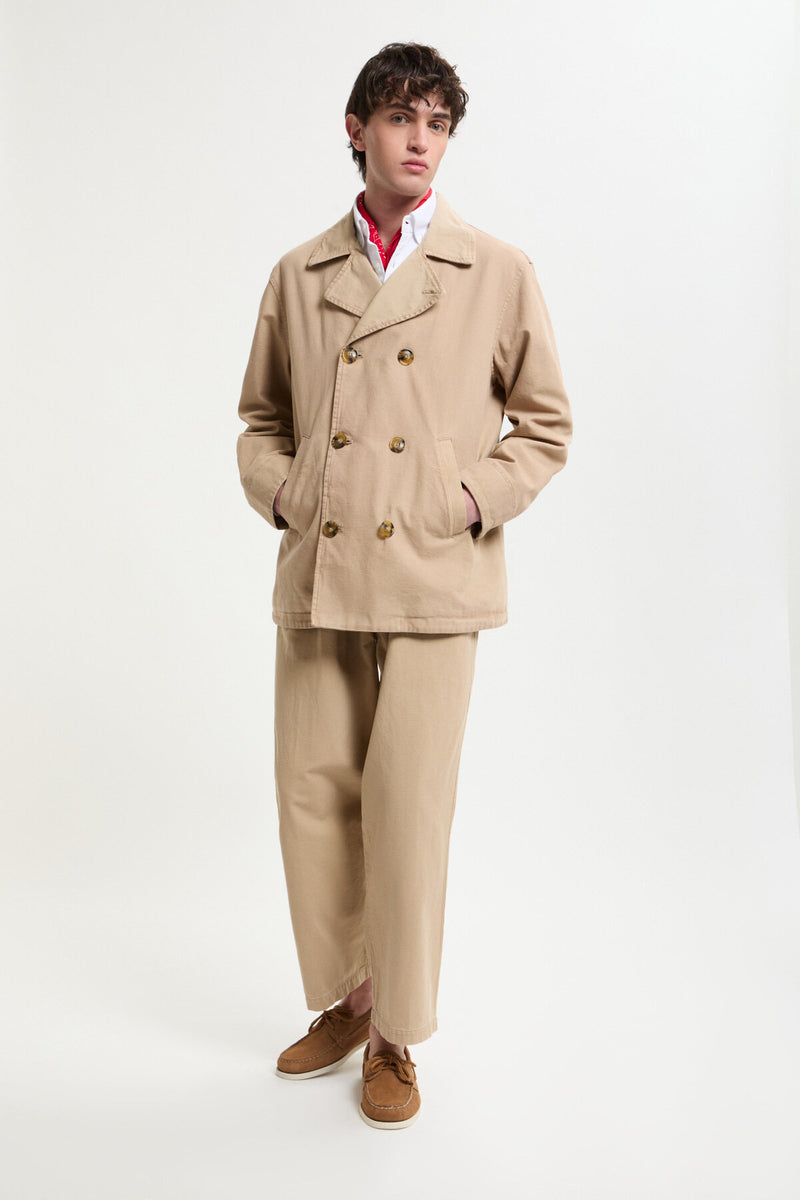 Canvas Garment Dyed Peacoat