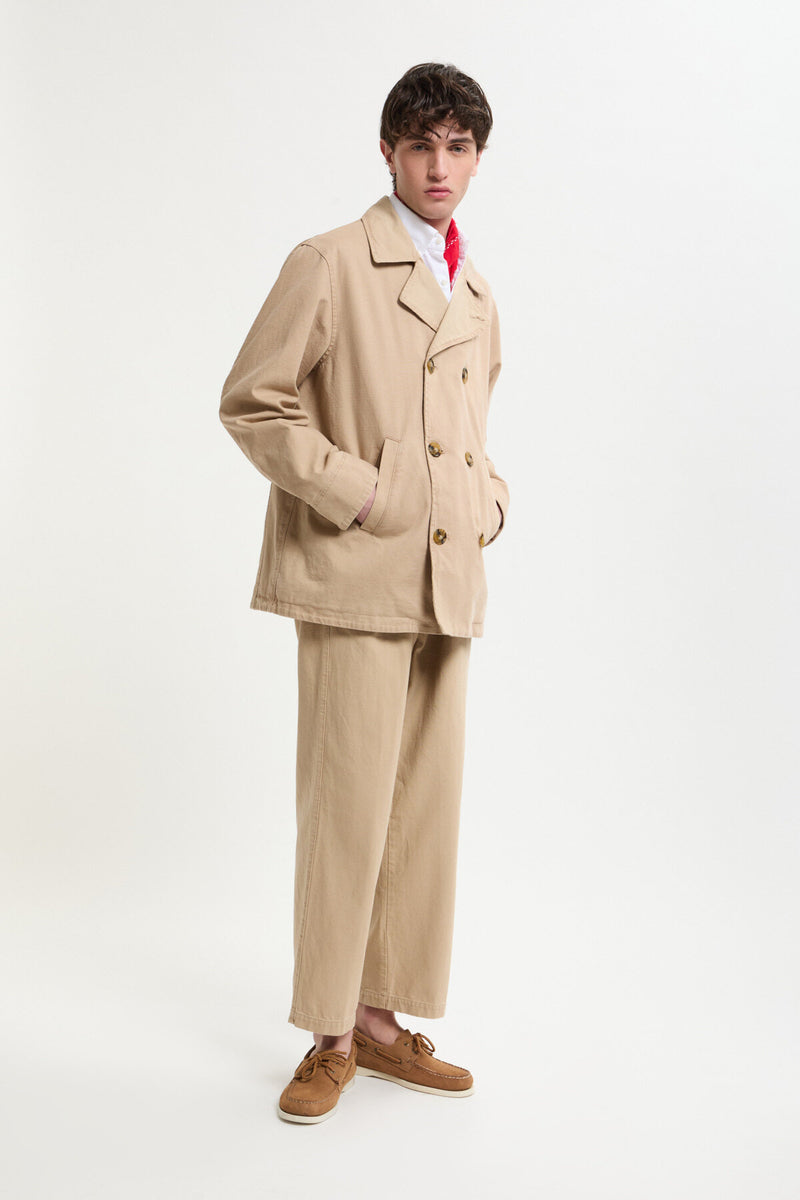 Canvas Garment Dyed Peacoat