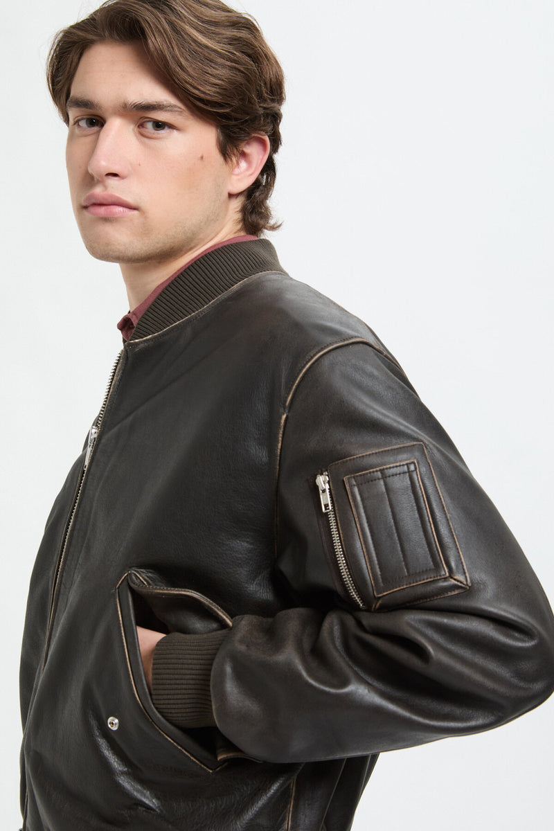 LEATHER FLIGHT JACKET