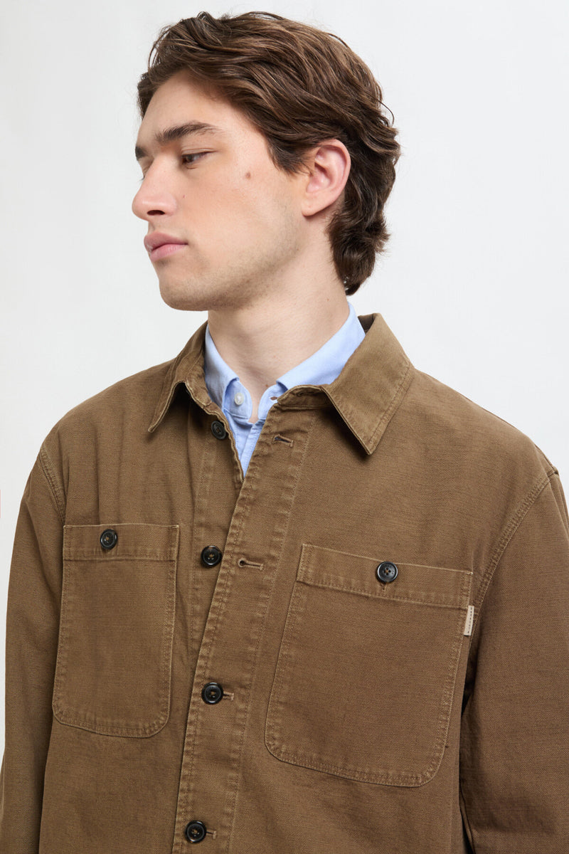 Garment-Dyed Canvas Overshirt