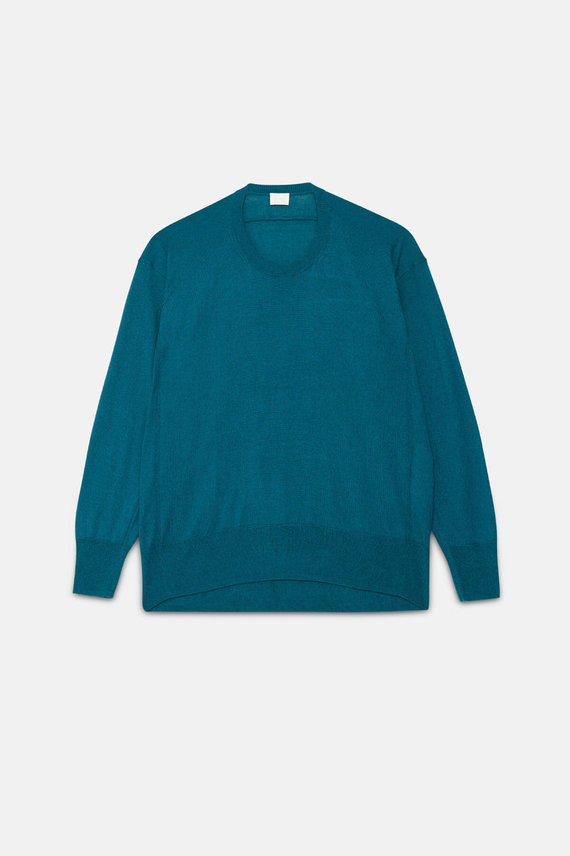 Long-sleeved crew-neck pullover