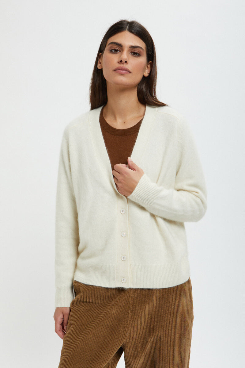 Long-sleeved V neck cardigan