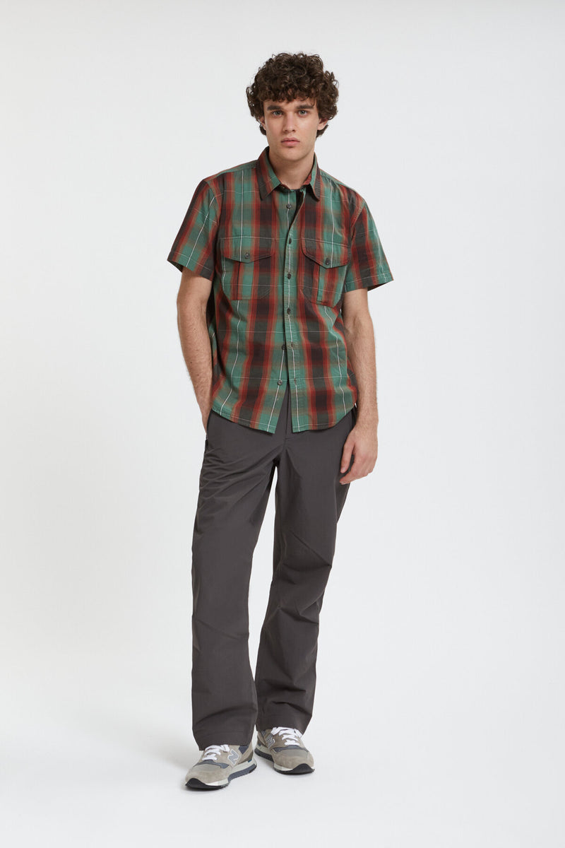 FILSON'S WASHED SHORT SLEEVE FEATHER CLOTH SHIRT