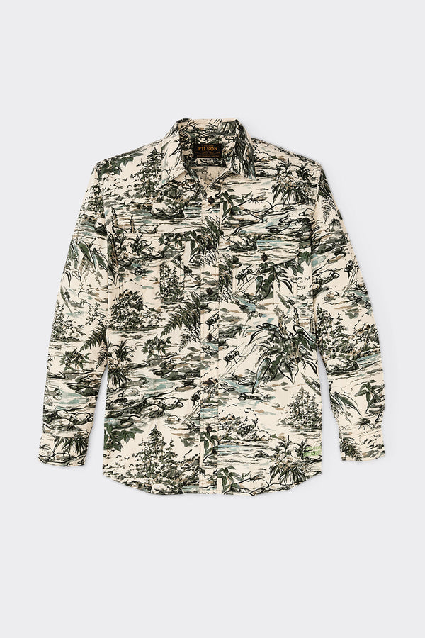 FILSON X HOUSEFLY WASHED FEATHER CLOTH SHIRT