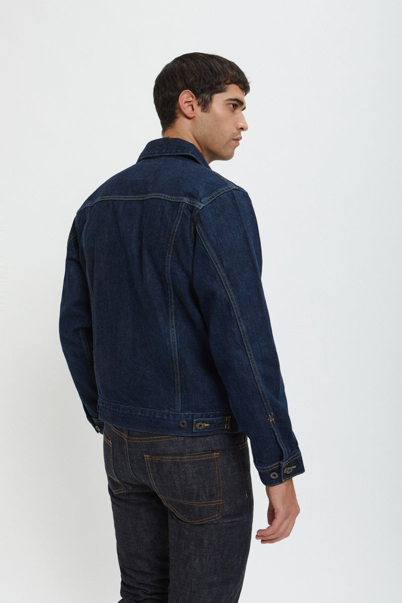 UNLINED DENIM SHORT CRUISER JACKET