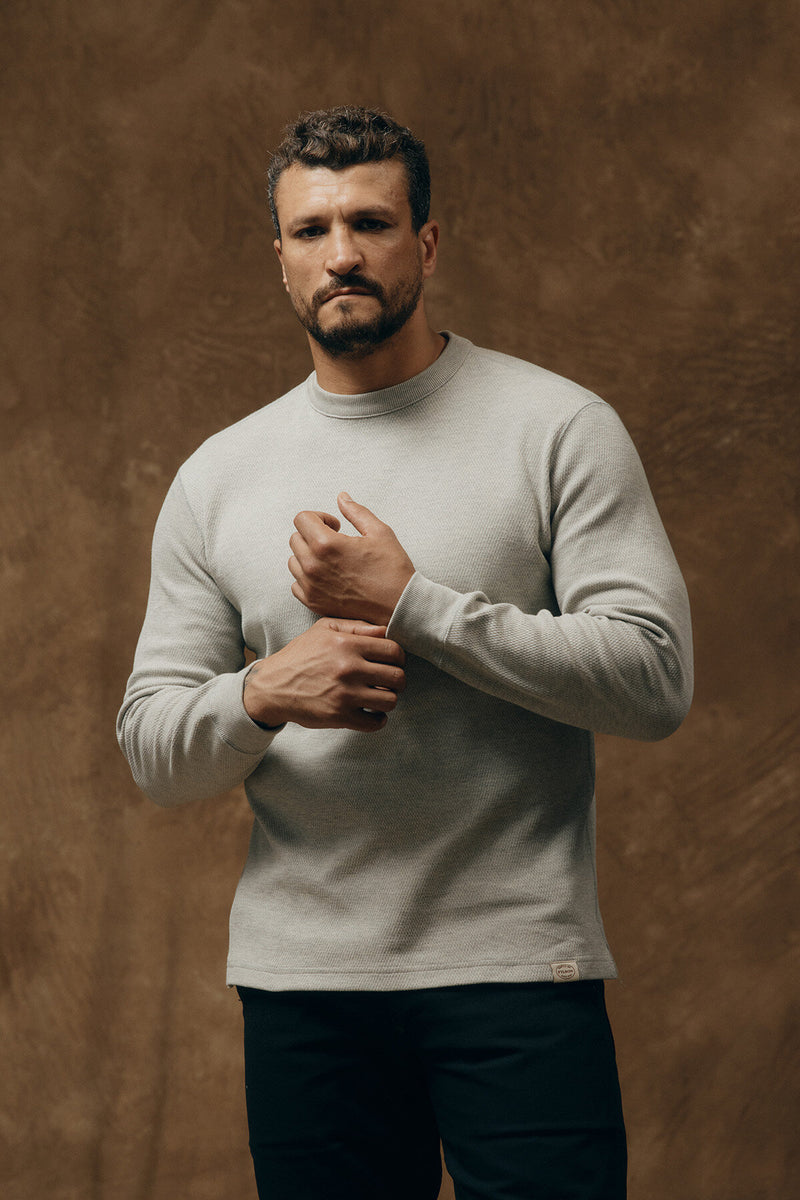 Waffle Knit Thermal Crewneck