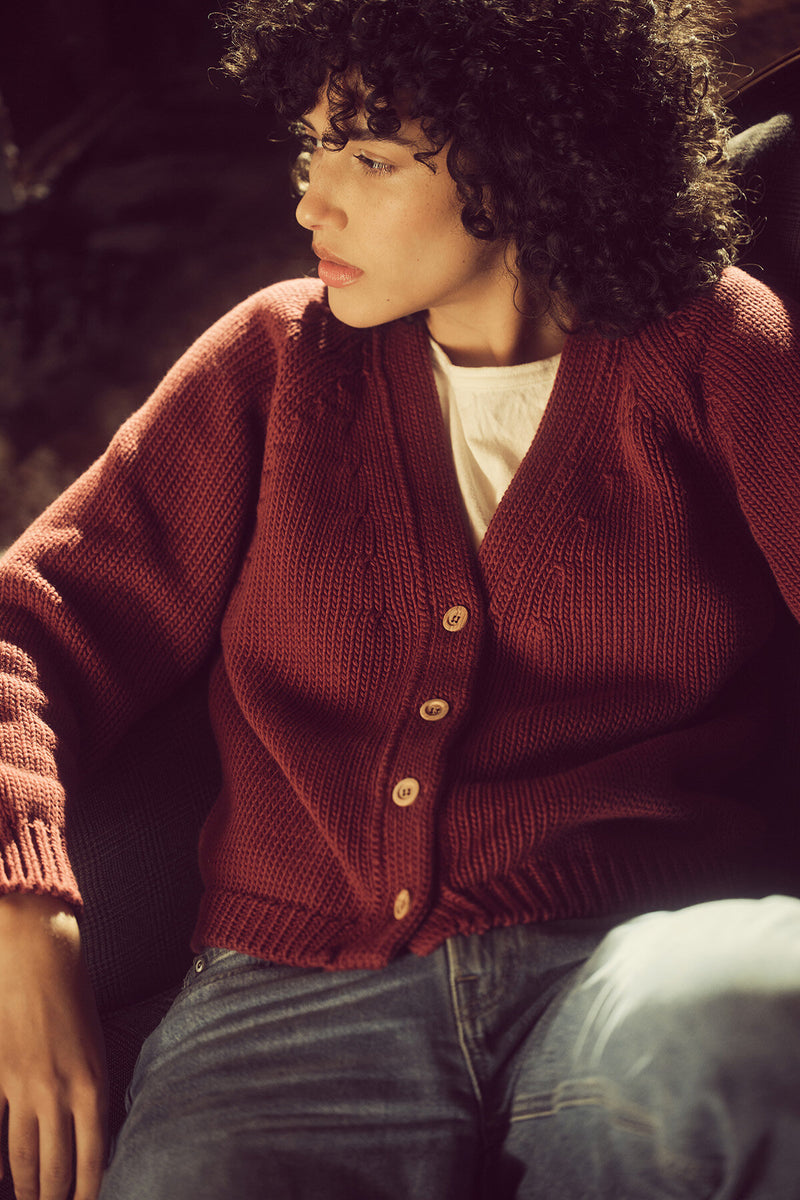 WOMEN'S RUSTIC COTTON CARDIGAN