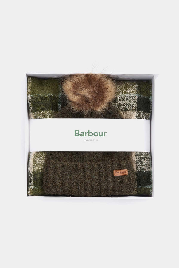 Saltburn Beanie And Tartan Scarf Gift Set