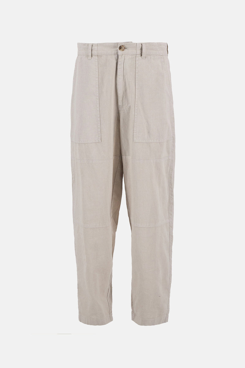 Linen-Blend Relaxed Trousers