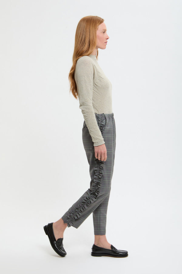 Frill Side Pants - Gabardine