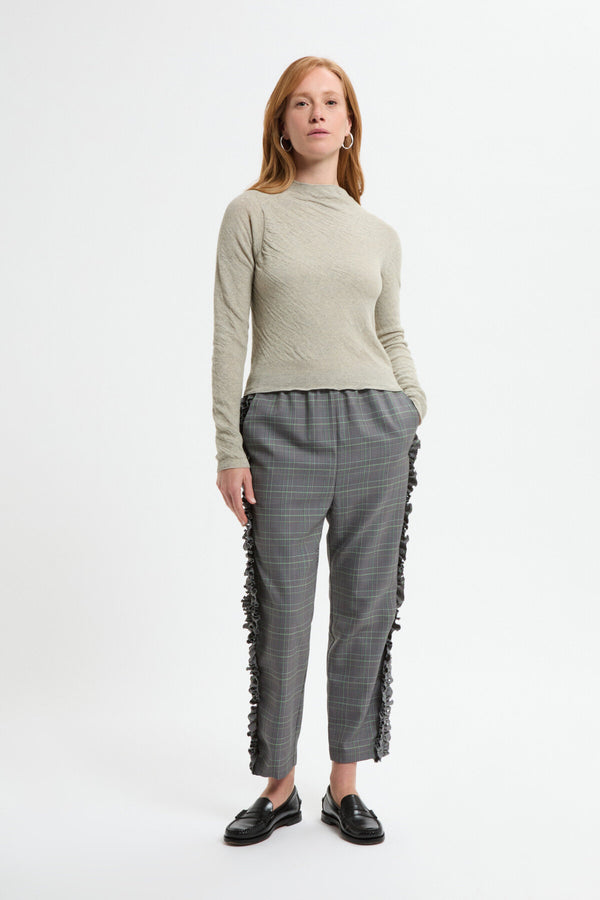 Mock Neck Sheer Sweater
