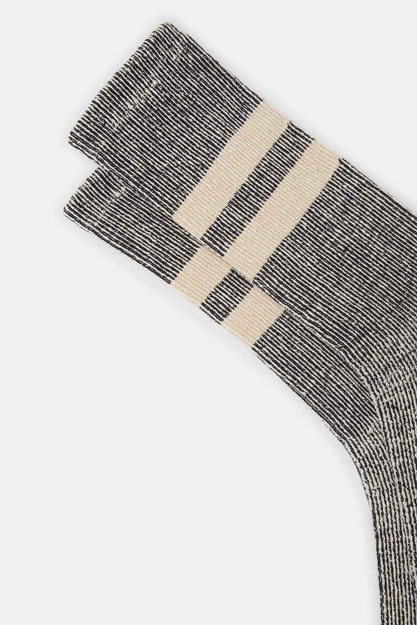 Pile stripe marl socks