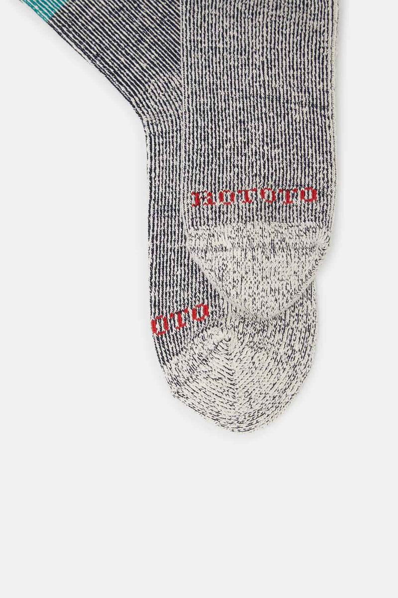 Pile stripe marl socks