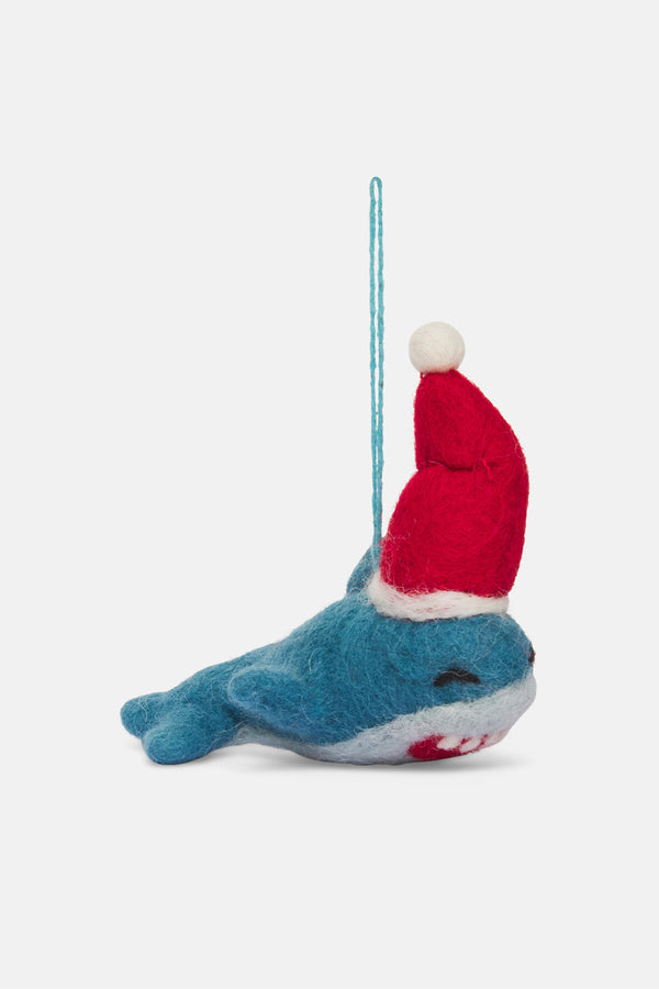 Handmade Felt Biodegradable Christmas Santa Jaws Hanging Decoration