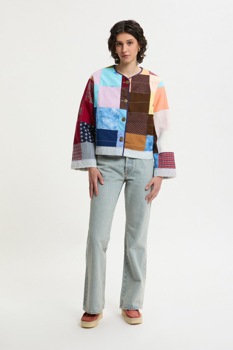 Patchwork Blanket Jacket