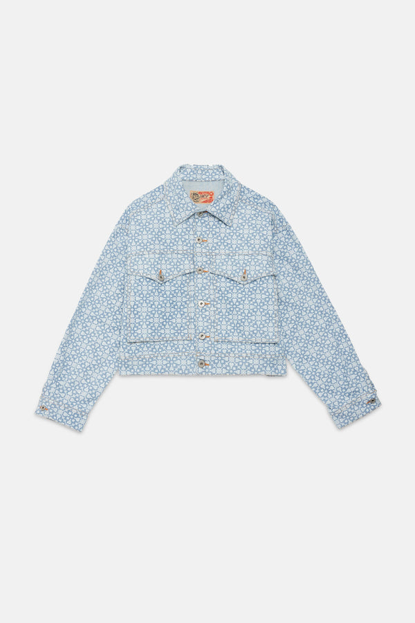 Light Printed Denim Jacket