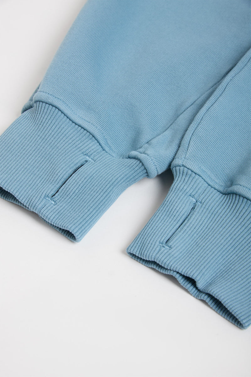 Cropped cotton hoodie