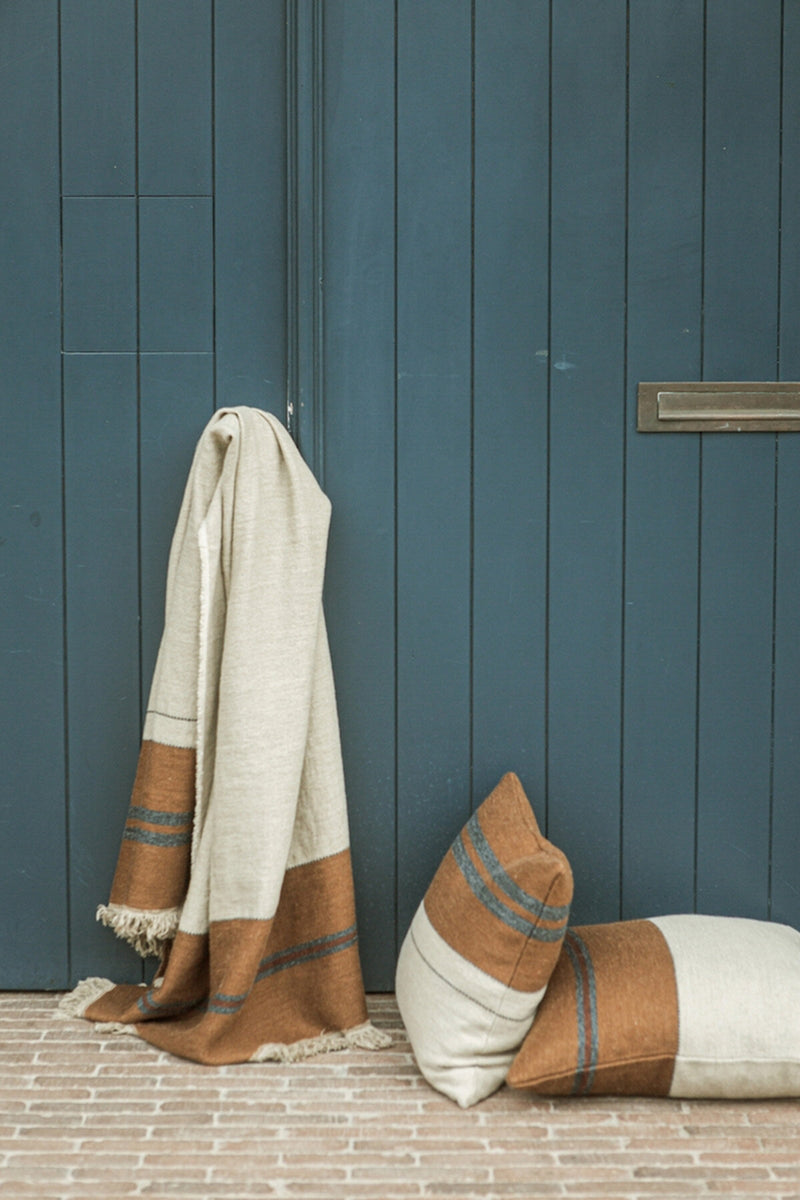 The Highland Stripe Pillow Cover Smoke