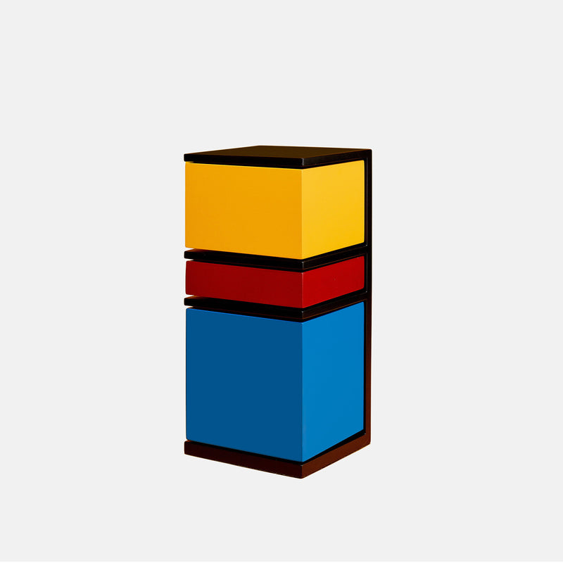 Mondrian design storage tower