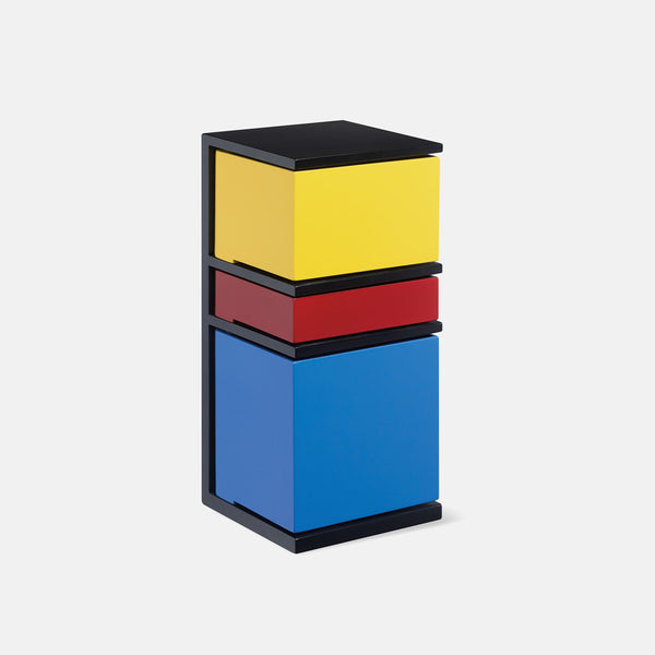Mondrian design storage tower