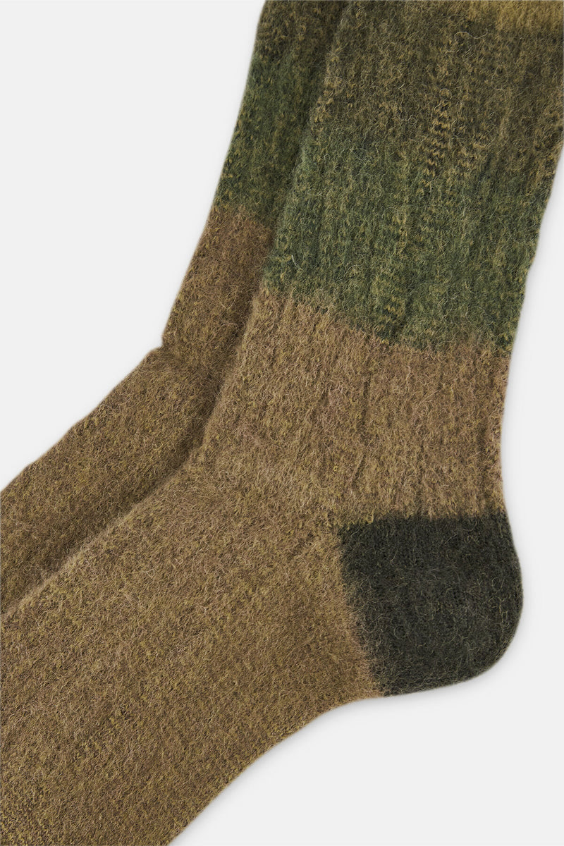 Wool blend patterned socks