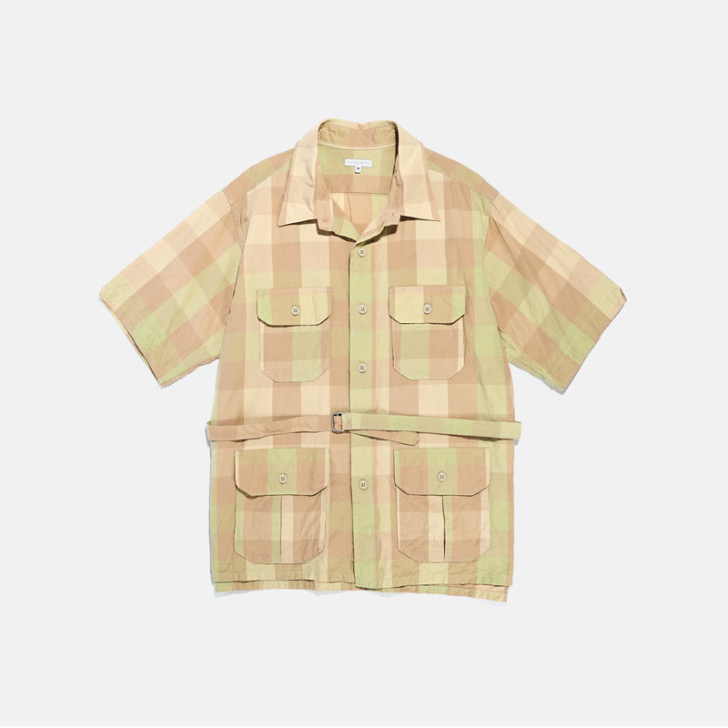 Short-sleeved check shirt