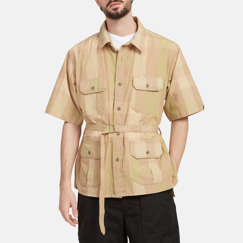 Short-sleeved check shirt