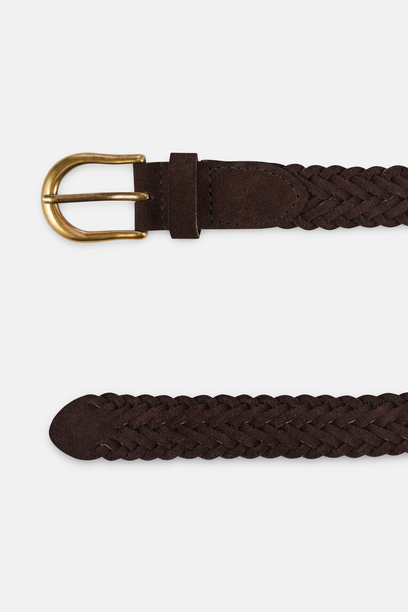 Suede Mesh Belt