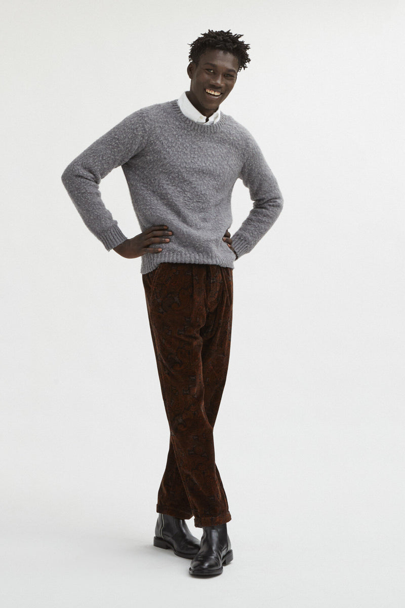 Patterned Corduroy Trousers