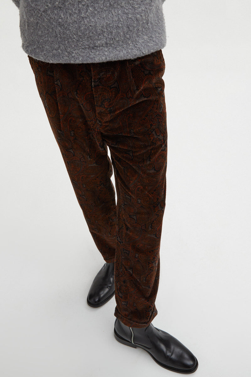 Patterned Corduroy Trousers